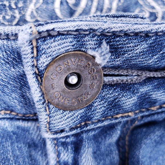 Converse The Skinny Vintage Distressed Jeans Women Size 6 Low Rise Denim Pants - Picture 10 of 11